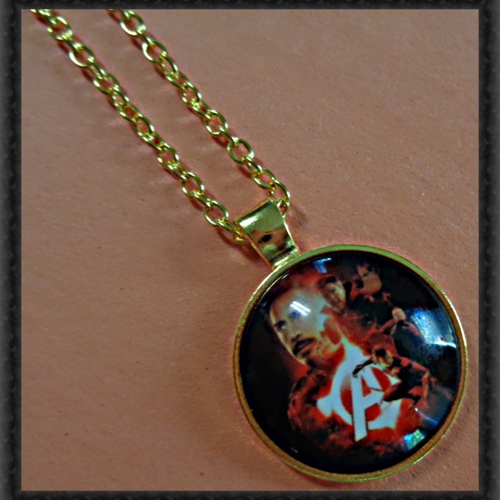 Gold Tone Avengers Infinity War Inspired Necklace
